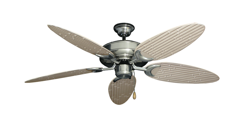 52 Inch Raindance Outdoor Ceiling Fan With Bamboo Palm Blades